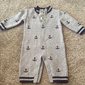 Adorable Janie And Jack Anchor Patterned One Piece